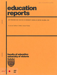 Art Programs and Facilities in Secondary Schools in British Columbia, 1972